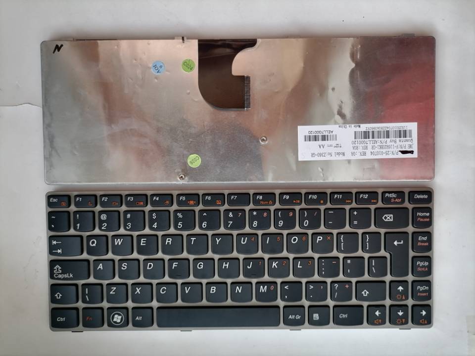 Picture of New Replacement Laptop Keyboard For LENOVO Z360/G360 SILVER FRAME BLACK (OEM) UI Layout